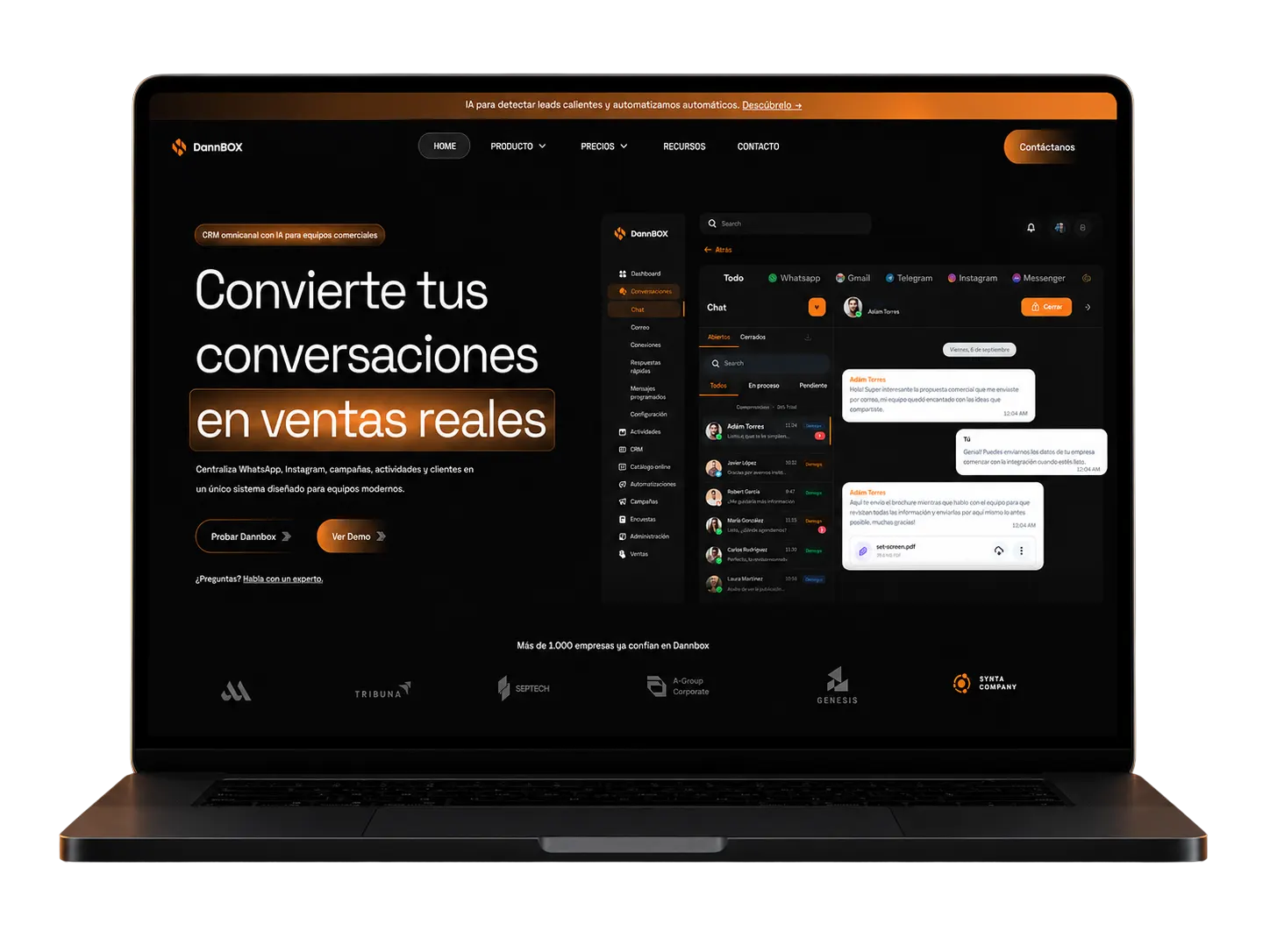Interfaz de Dannbox